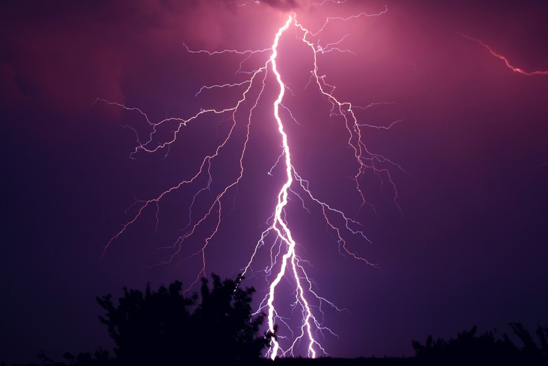 Lightning Bolt at Night